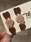 Rose Gold Dental Earrings