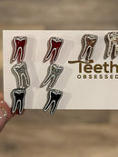 RCT Dental Earrings, Endo Teeth Earrings, Tooth Earrings, Glitter Tooth Earrings, Dental Hygiene Gift Dental Assistant