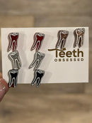 RCT Dental Earrings, Endo Teeth Earrings, Tooth Earrings, Glitter Tooth Earrings, Dental Hygiene Gift Dental Assistant