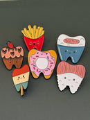 Dental Pins, Mrs Flossy Pin, Dental Pin, Tooth Pin, Molar Pin, Dental Hygiene Gift, Dental Assistant Gift, Dental Earrings, Tooth Earrings