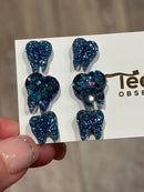 Blue Tooth Dental Earrings, Teeth Earrings, Tooth Studs, RDH, Hygienist, Dental Hygiene Gift, Dental Assistant, Dental Graduation
