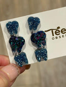 Blue Tooth Dental Earrings, Teeth Earrings, Tooth Studs, RDH, Hygienist, Dental Hygiene Gift, Dental Assistant, Dental Graduation