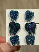 Blue Tooth Dental Earrings, Teeth Earrings, Tooth Studs, RDH, Hygienist, Dental Hygiene Gift, Dental Assistant, Dental Graduation