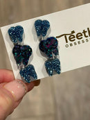 Blue Tooth Dental Earrings, Teeth Earrings, Tooth Studs, RDH, Hygienist, Dental Hygiene Gift, Dental Assistant, Dental Graduation
